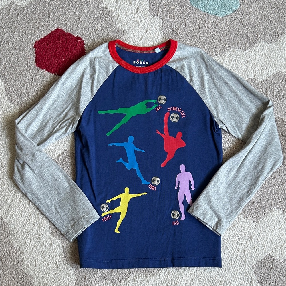 Mini Boden Raglan Soccer Shirt